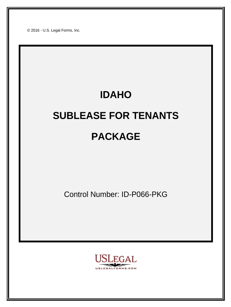 Landlord Tenant Sublease Package - Idaho Preview on Page 1