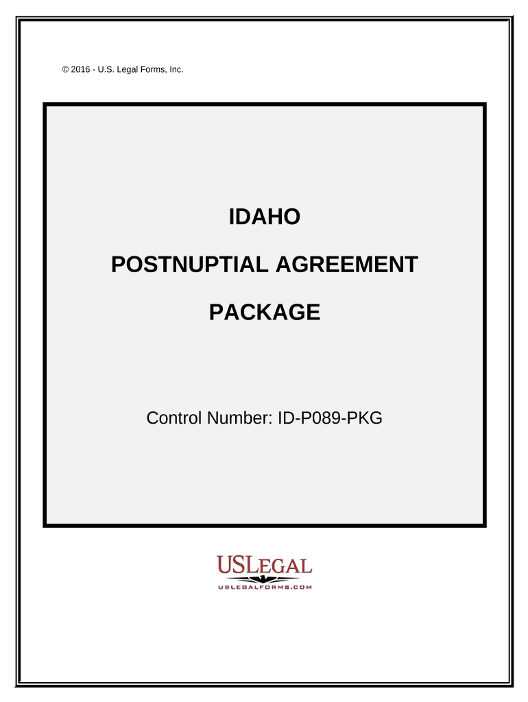 Postnuptial Agreements Package - Idaho Preview on Page 1