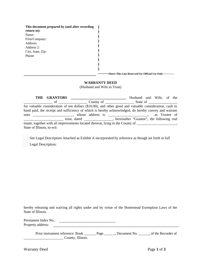 deed in trust illinois Preview on Page 1