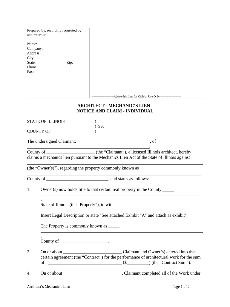 illinois claim form Preview on Page 1