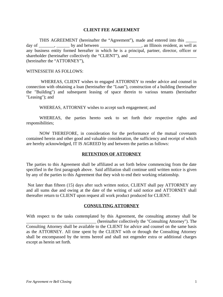 Fee Agreement Illinois Fill out & sign online DocHub