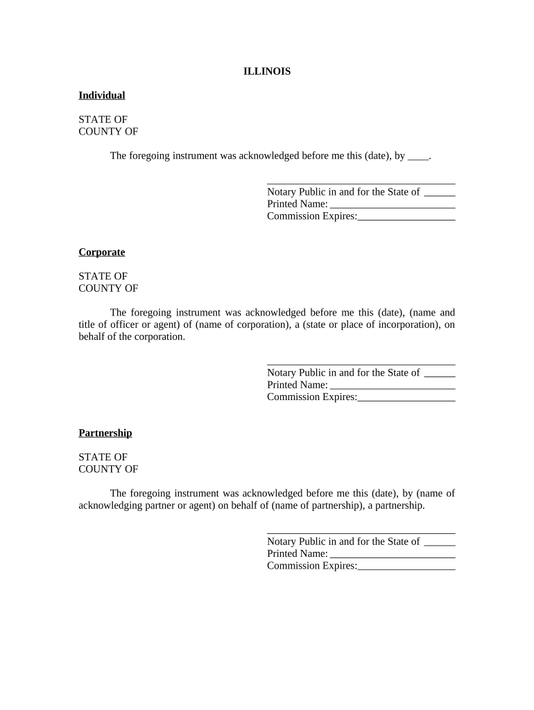 Illinois Oil and Gas Acknowledgment Illinois Fill out & sign online