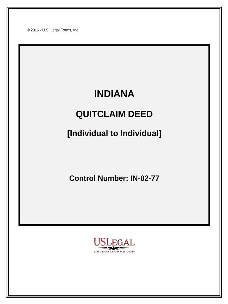 indiana quit claim deed Preview on Page 1.