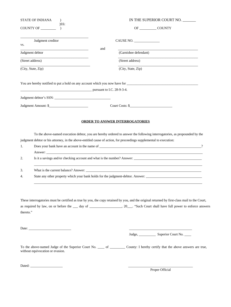 how far in advance must a subpoena be served in indiana Preview on Page 1