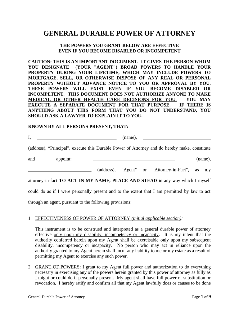 does a power of attorney need to be recorded in indiana Preview on Page 1