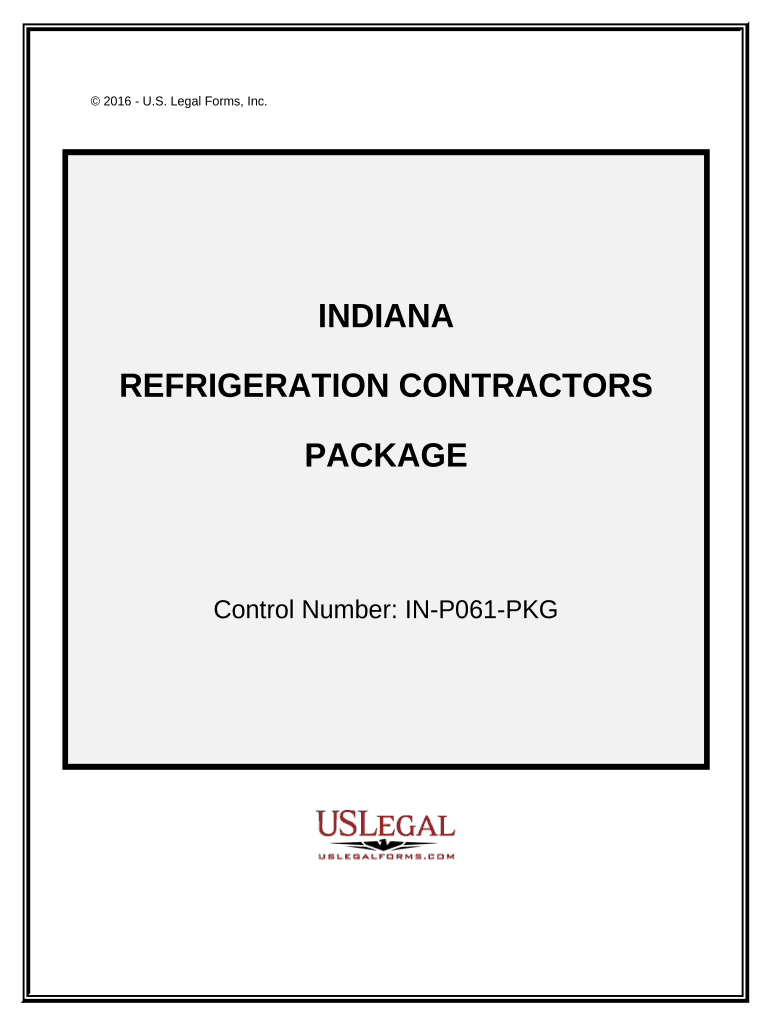 Refrigeration Contractor Package - Indiana Preview on Page 1