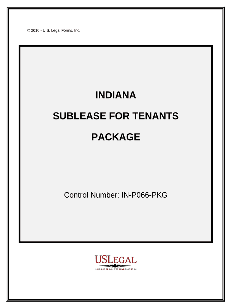 Landlord Tenant Sublease Package - Indiana Preview on Page 1