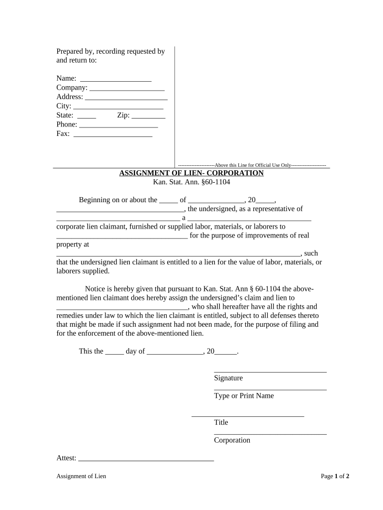 kansas llc company Preview on Page 1