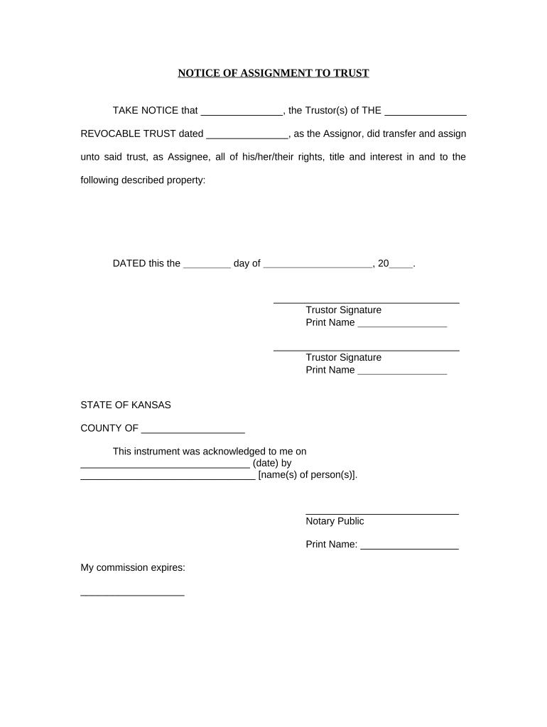 assignment to trust Preview on Page 1