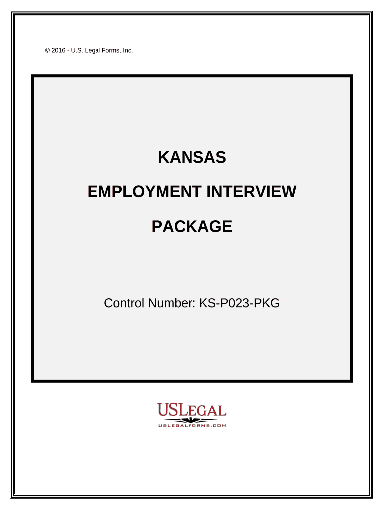 Employment Interview Package - Kansas Preview on Page 1.