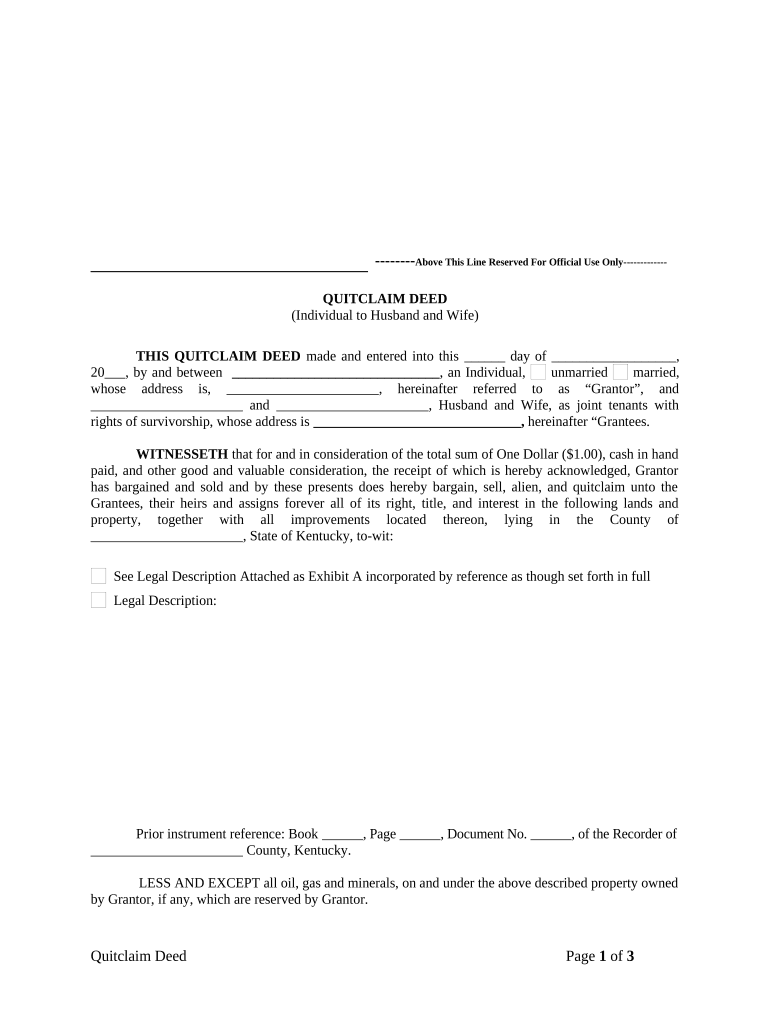 How to add someone to a deed in kentucky fill out sign online dochub