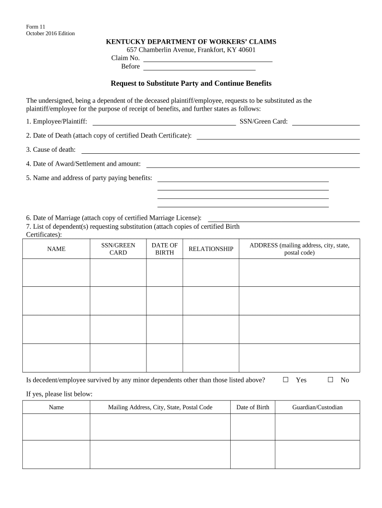 Motion to Substitute Party - Kentucky - Kentucky Preview on Page 1