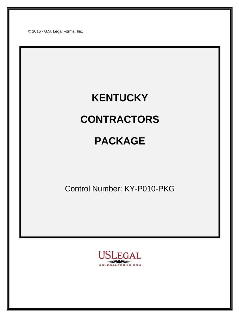 Contractors Forms Package - Kentucky Preview on Page 1