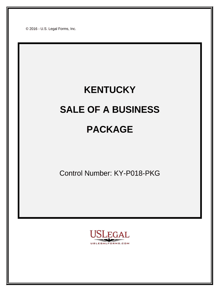 Sale of a Business Package - Kentucky Preview on Page 1.