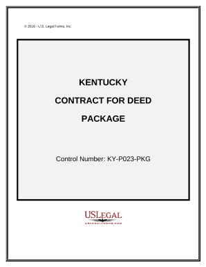 Kentucky Contract for Deed Package