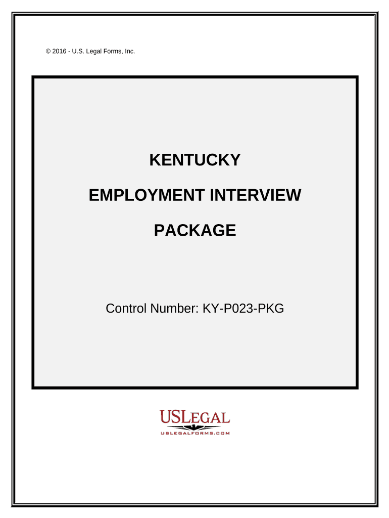 Employment Interview Package - Kentucky Preview on Page 1