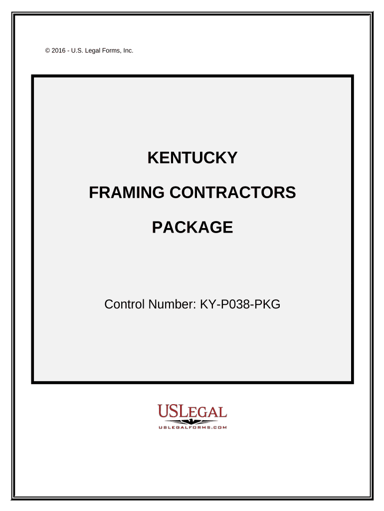 Framing Contractor Package - Kentucky Preview on Page 1.