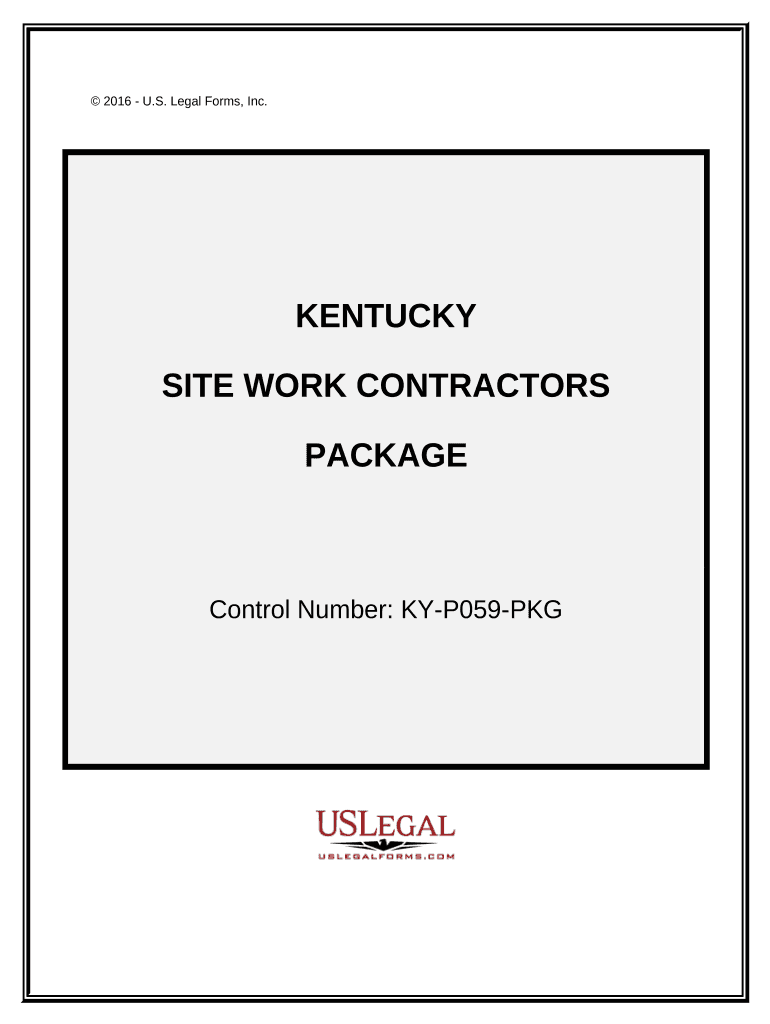 Site Work Contractor Package - Kentucky Preview on Page 1