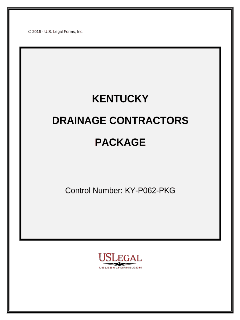 Drainage Contractor Package - Kentucky Preview on Page 1