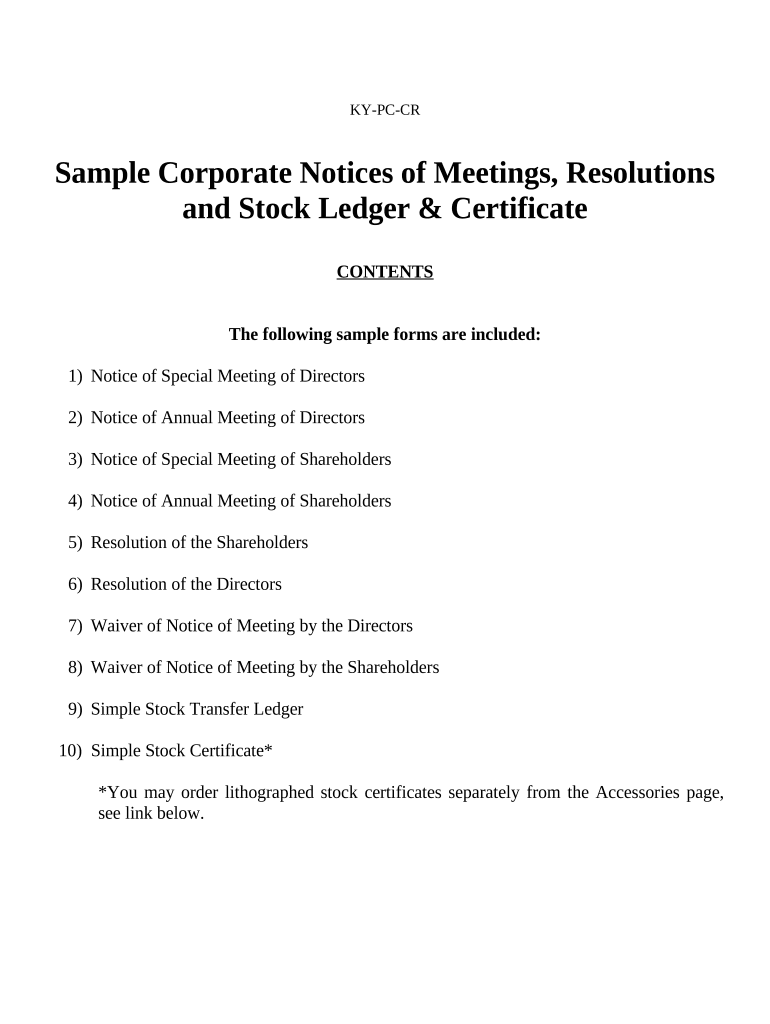 kentucky corporate records Preview on Page 1