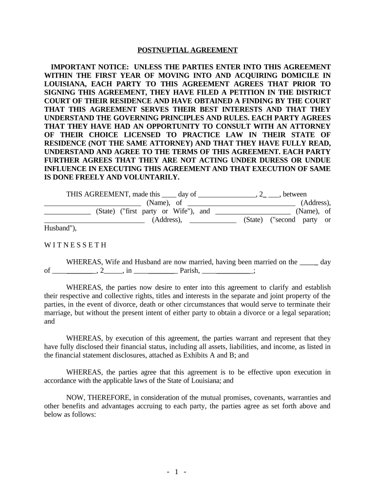 louisiana agreement Preview on Page 1