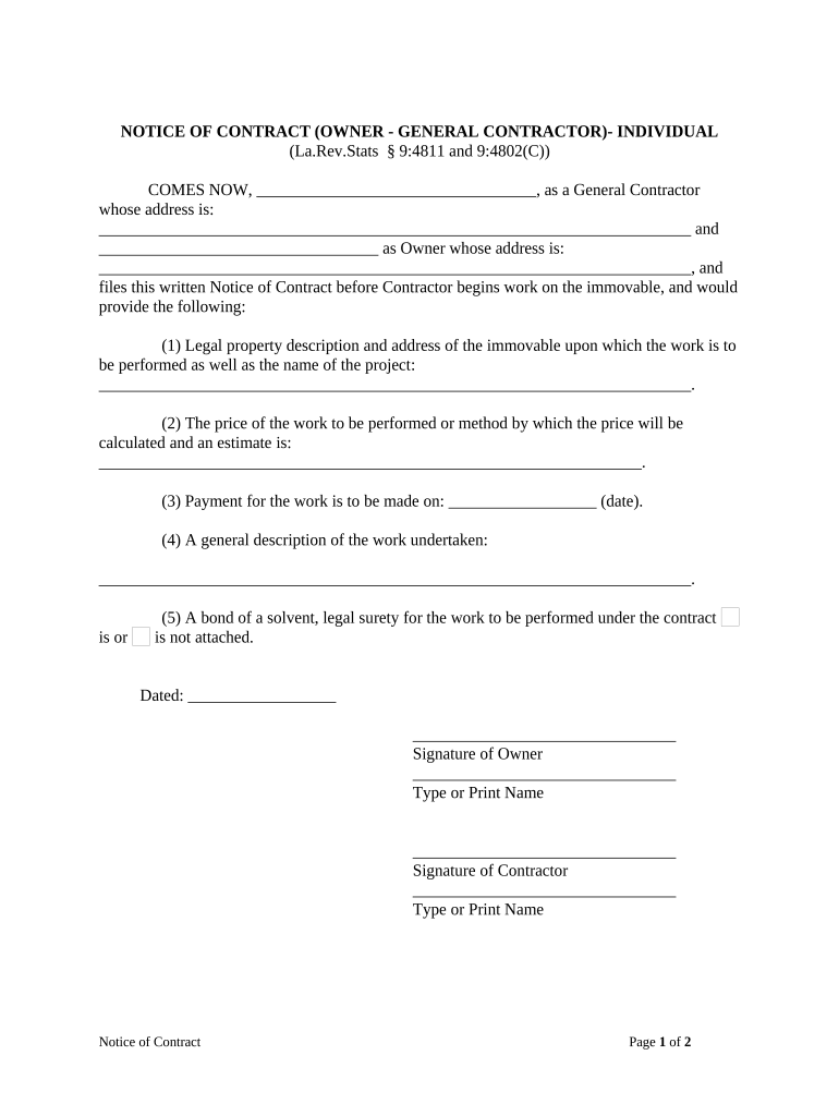 louisiana notice Preview on Page 1