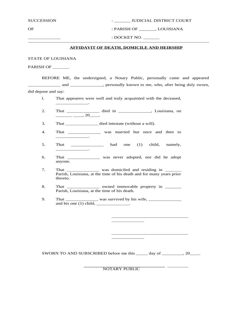 louisiana forced heirship laws Preview on Page 1.