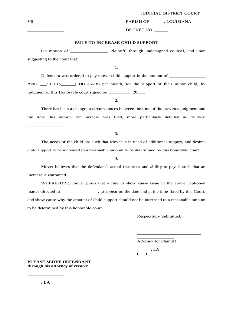 louisiana child support chart 2024 Preview on Page 1