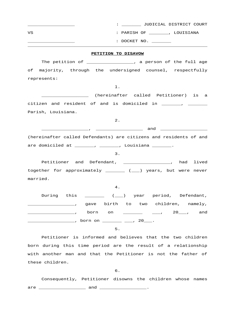 disavowment definition Preview on Page 1