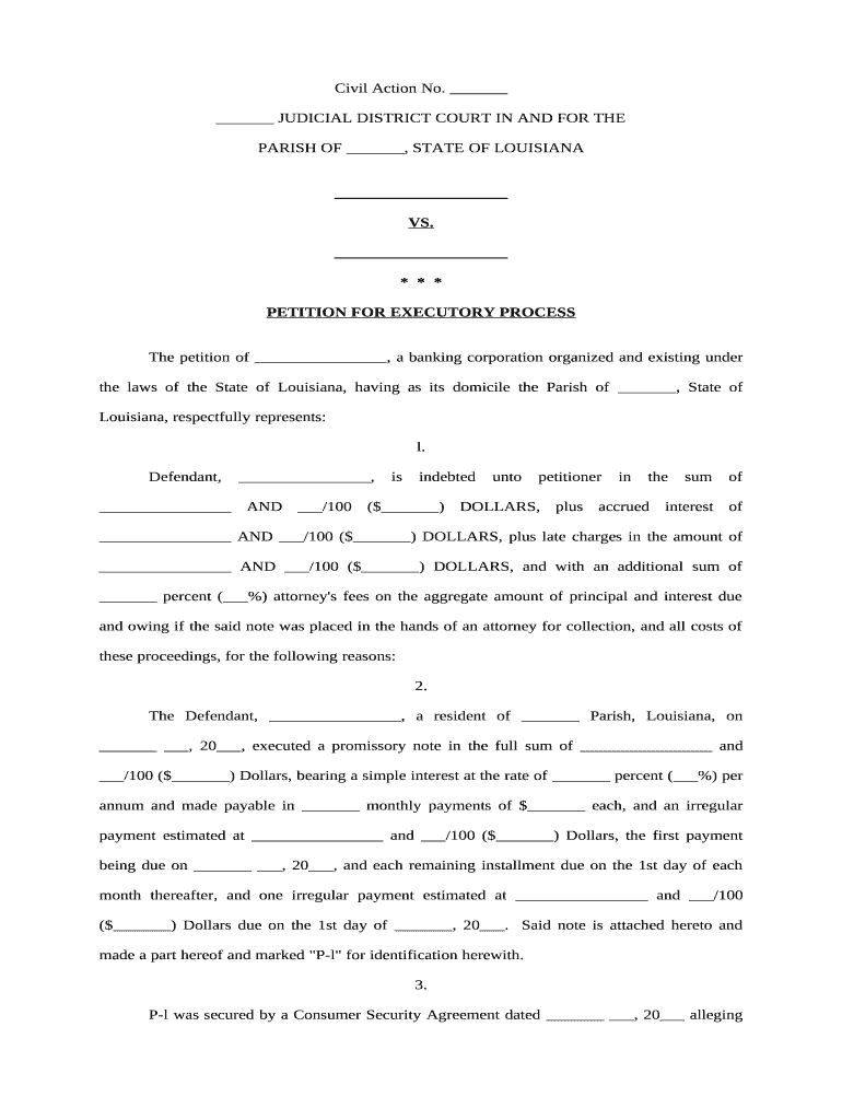 executory process louisiana Preview on Page 1