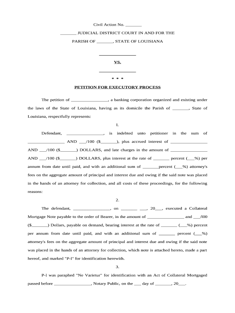 louisiana executory process Preview on Page 1