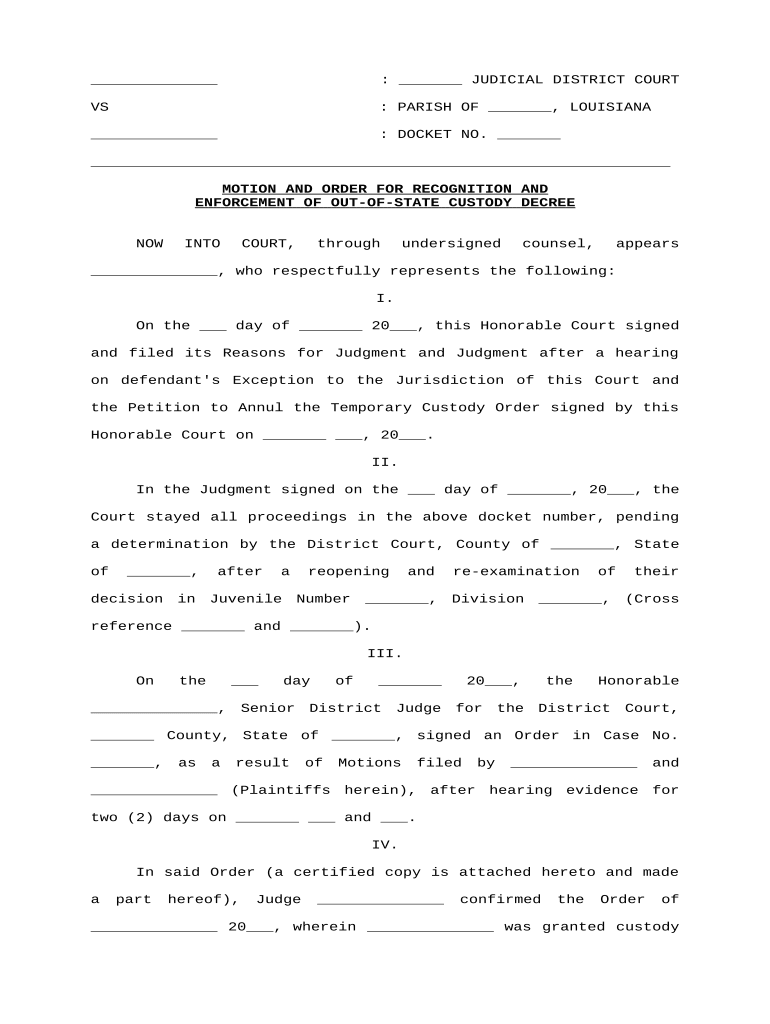 louisiana order state Preview on Page 1