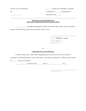 Louisiana notice
