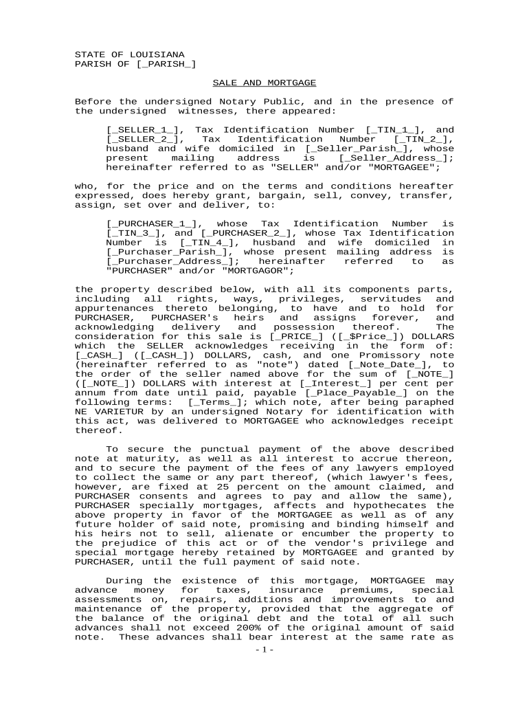 mortgage real estate contract Preview on Page 1