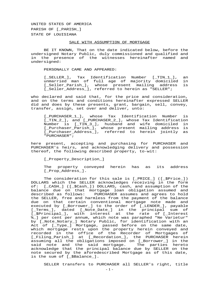 louisiana mortgage form Preview on Page 1