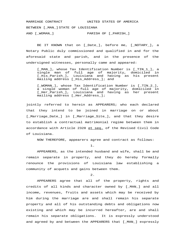 louisiana marriage Preview on Page 1