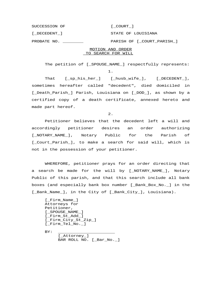 louisiana notary forms Preview on Page 1