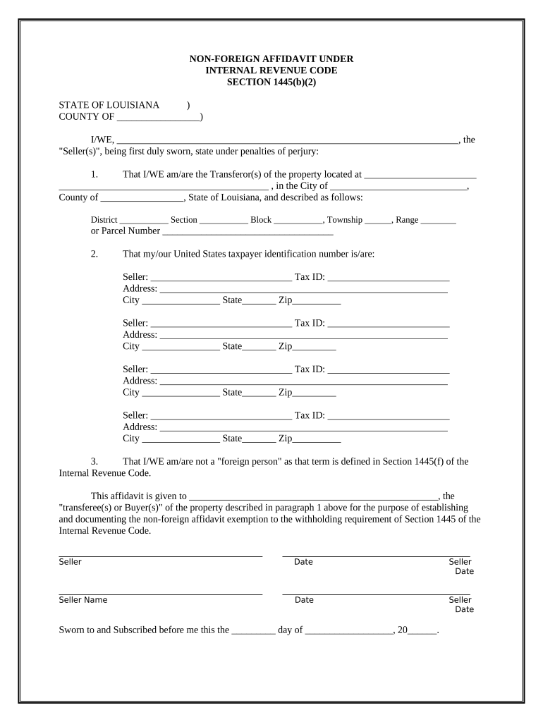 section 1445 non foreign affidavit Preview on Page 1