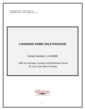 Real Estate Home Sales Package with Offer to Purchase, Contract of Sale, Disclosure Statements and more for Residential House - Louisiana