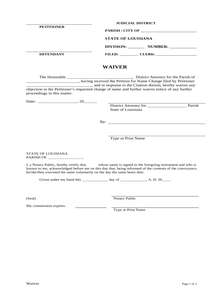 name change louisiana Preview on Page 1