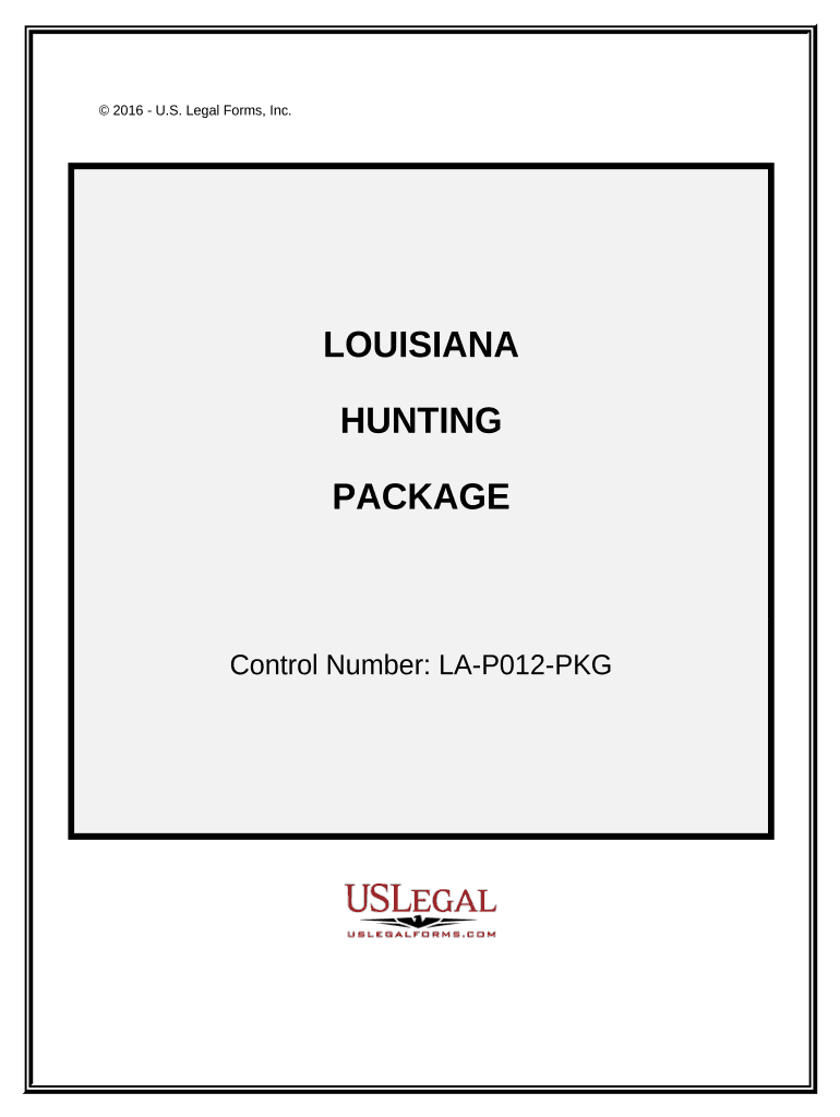 Hunting Forms Package - Louisiana Preview on Page 1