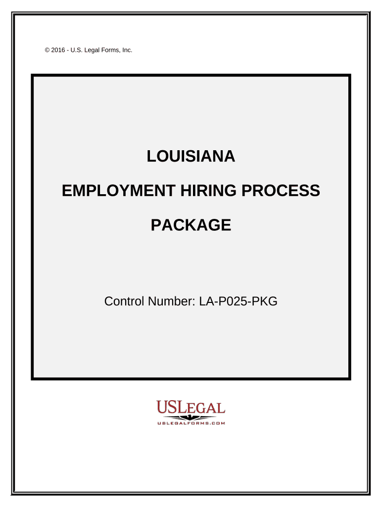 Employment Hiring Process Package - Louisiana Preview on Page 1