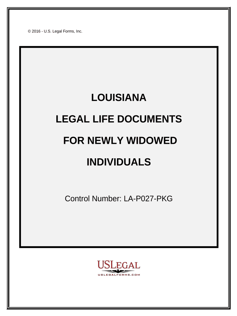 Newly Widowed Individuals Package - Louisiana Preview on Page 1