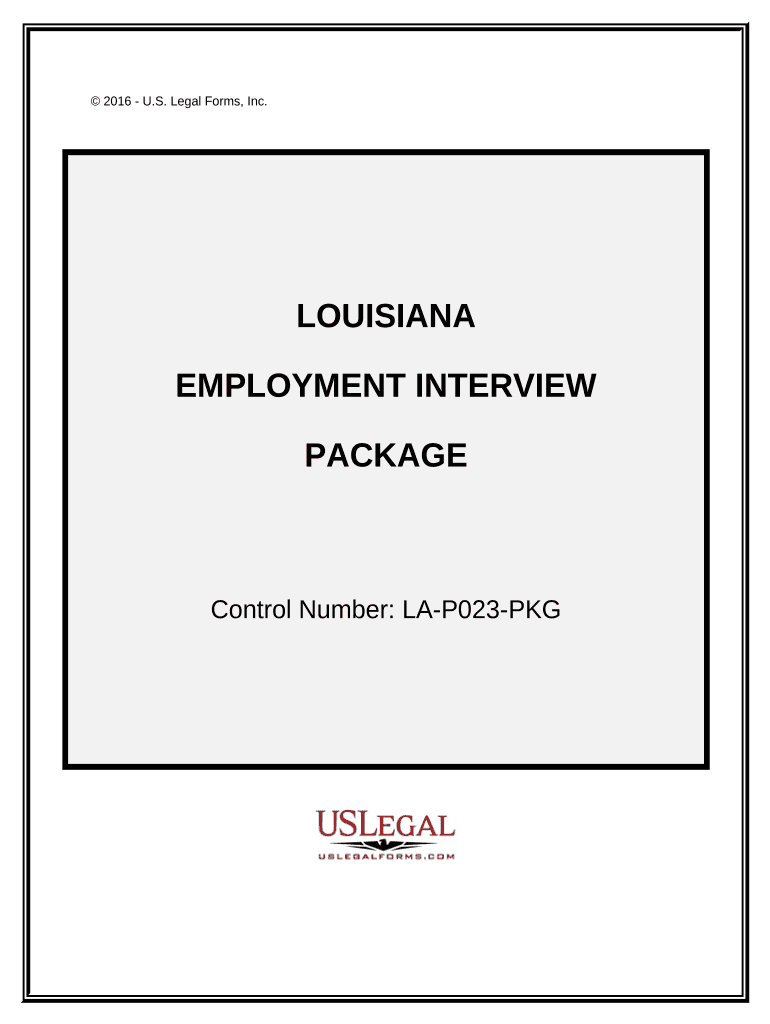 Employment Interview Package - Louisiana Preview on Page 1