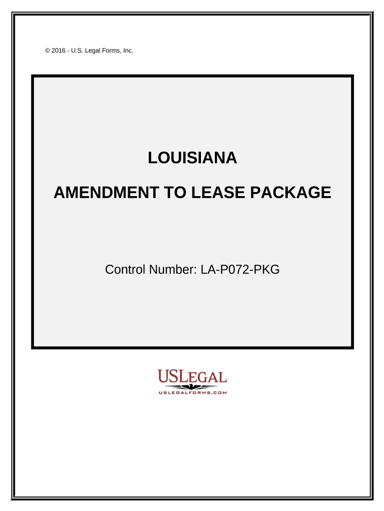 Amendment of Lease Package - Louisiana Preview on Page 1