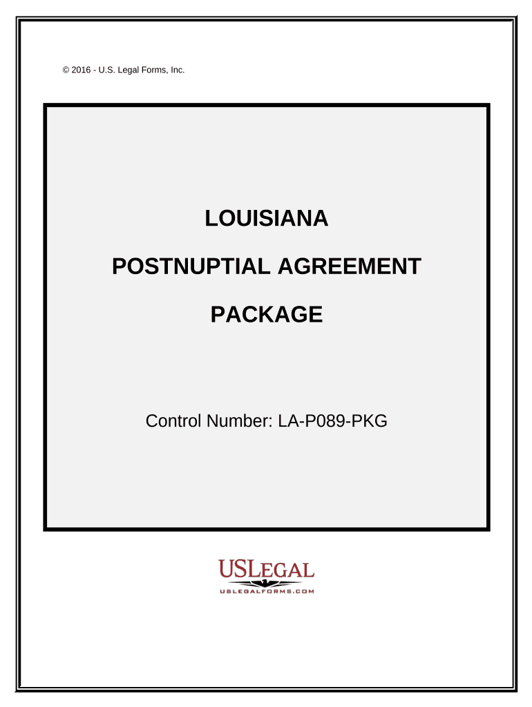 Postnuptial Agreements Package - Louisiana Preview on Page 1.