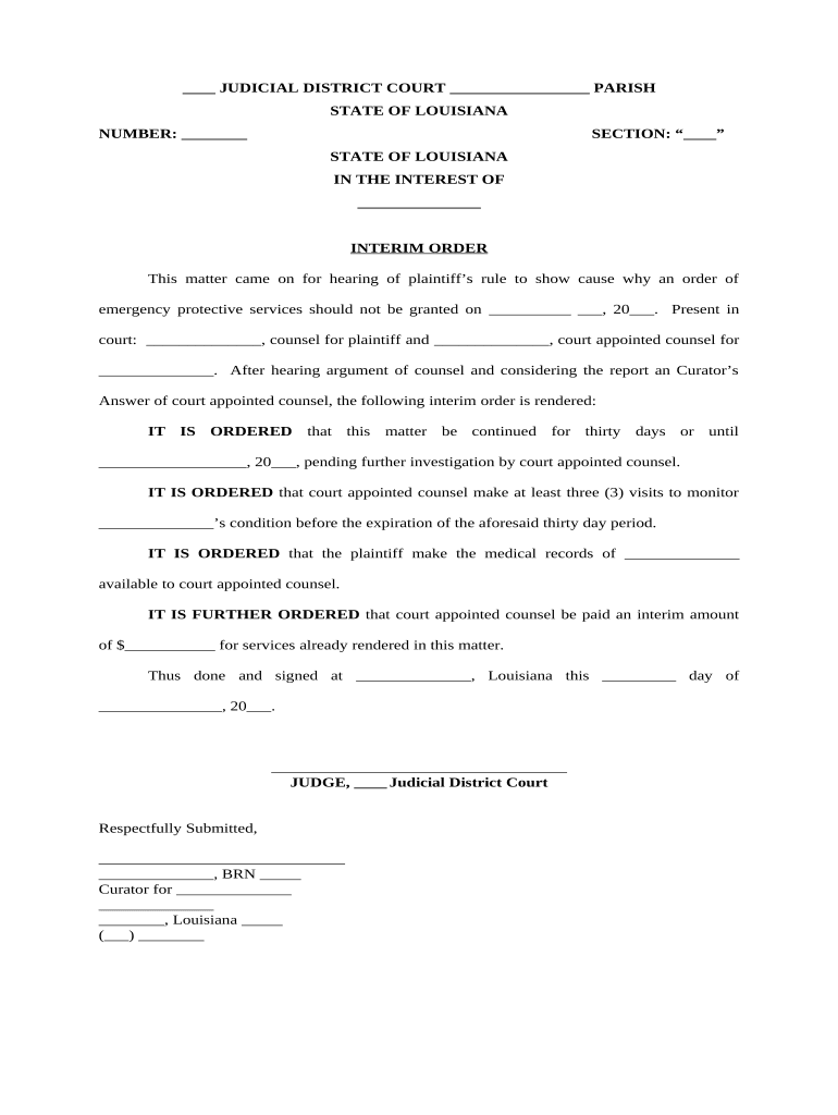 interim spousal support louisiana Preview on Page 1