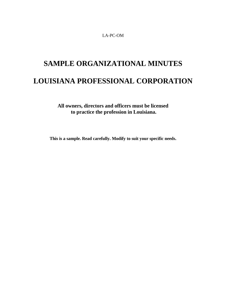 sample organizational Preview on Page 1