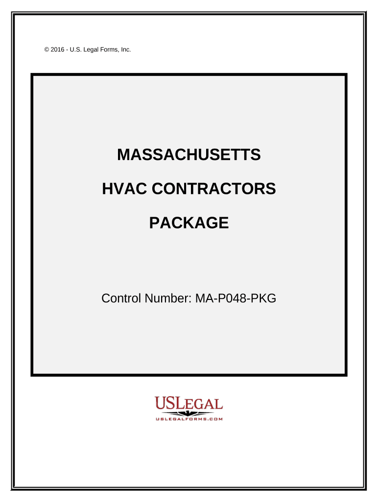 HVAC Contractor Package - Massachusetts Preview on Page 1