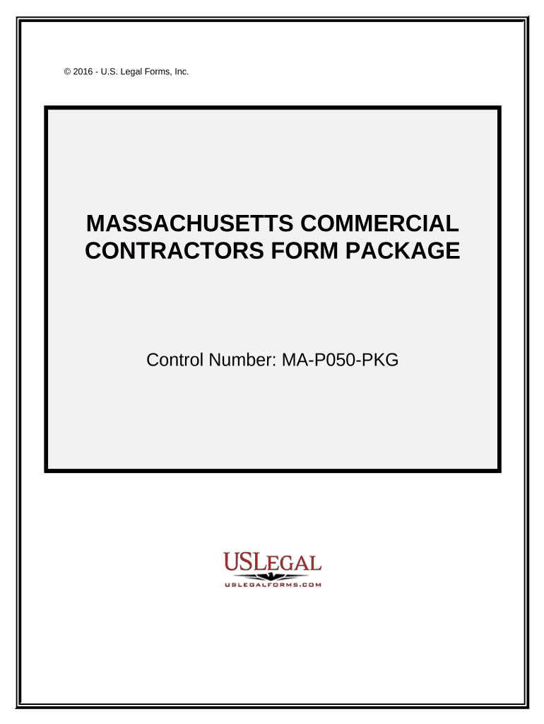 Commercial Contractor Package - Massachusetts Preview on Page 1.